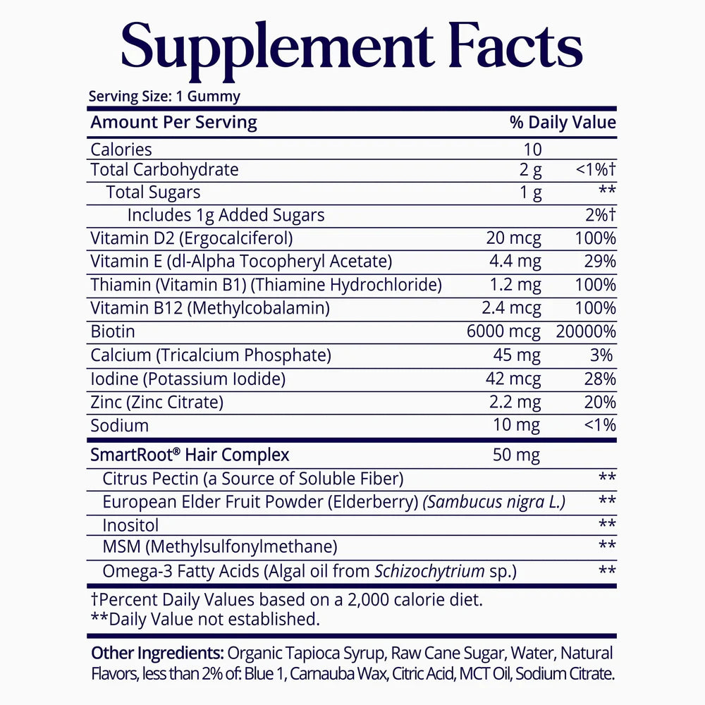 SugarbearPRO® Hair Vegan Vitamin Gummies - 1 Month Supply