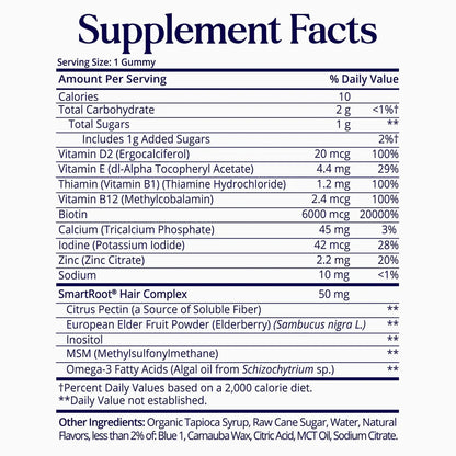 SugarbearPRO® Hair Vegan Vitamin Gummies - 1 Month Supply